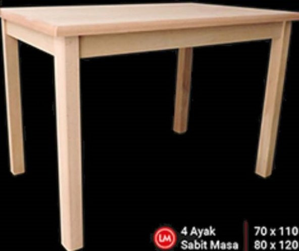 Masa 13588 CAFE Model Kayın torna ayak ve Kaplama tabla HAM SABİT masa El Yapım - 3