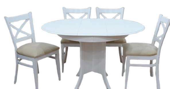 Masa KUTU BABAYAK Takım Model Kayın Ayak ÇAPRAZ sandalye Parlak Beyaz Açılır Masa