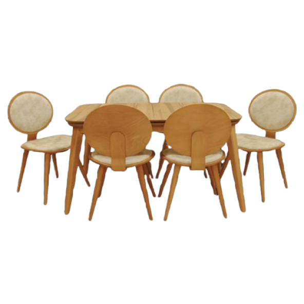 Masa Sandalye ST RETRO Papel Takım model Kayın kaplama sandalye Açık Parlak ceviz