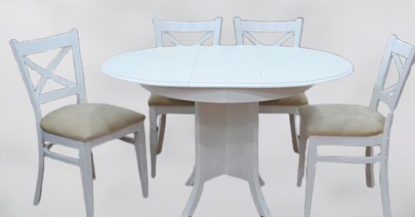 Masa 12896 KUTU BABA AYAK Model TK Kayın çapraz sandalye Açılı masa Parlak beyaz