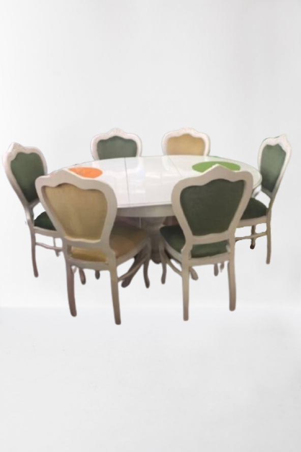 Baba Ayak 12895 Açılı Masa Model Ahşap Kayın Ihlamur Parlak Beyaz Sandaly El yapı - 2