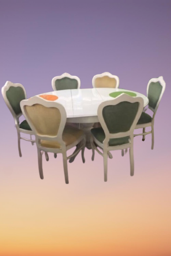 Baba Ayak 12895 Açılı Masa Model Ahşap Kayın Ihlamur Parlak Beyaz Sandaly El yapı - 3