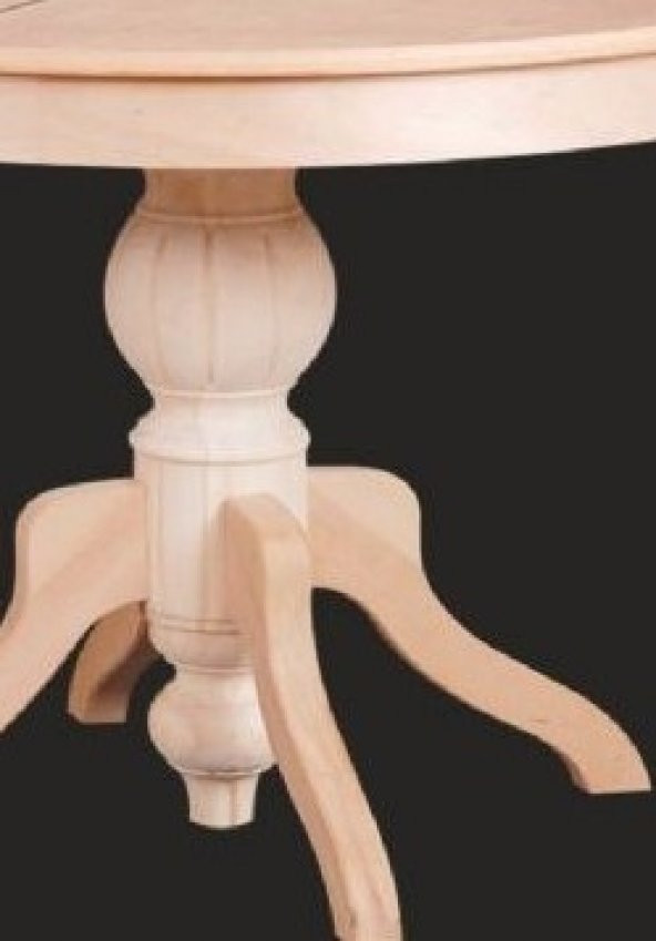 Baba Masa 12894 Kayın Kaplama MDF Tabla Ihlamur Aslan Ayak HAM Çap Açılı El Yapım - 2