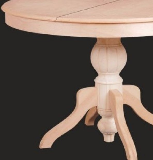 Baba Masa 12894 Kayın Kaplama MDF Tabla Ihlamur Aslan Ayak HAM Çap Açılı El Yapım - 3