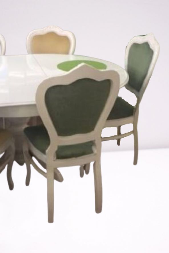 Baba Ayak 12895 Açılı Masa Model Ahşap Kayın Ihlamur Parlak Beyaz Sandaly El yapı - 6