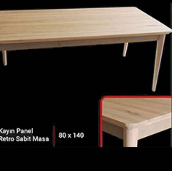 Masa 12883 Klasik Torna RETRO Kayın Ayak HAM Natüre Kaplama Açılır Tabla El yapım - 4