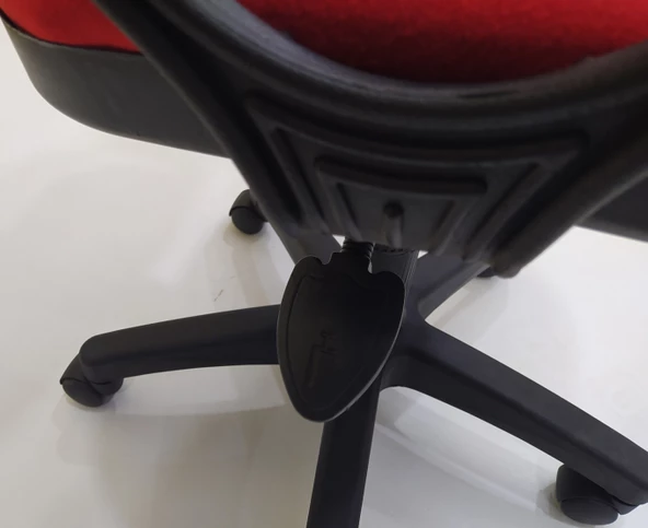 Çalışma Koltuk 12758 Amortisör Kalp Model Kırmızı Ortopedik Oturum Sağlam El Yapı - 4