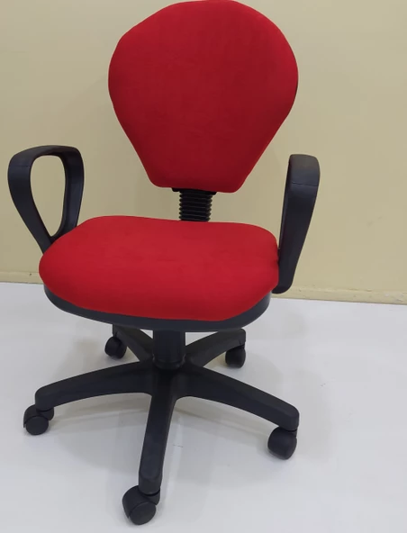 Çalışma Koltuk 12758 Amortisör Kalp Model Kırmızı Ortopedik Oturum Sağlam El Yapı - 2