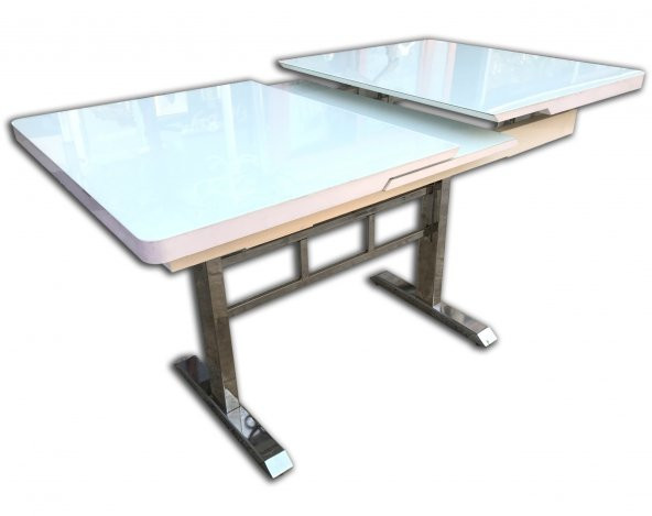 Masa 12502 Ayak Japon Model Metal Nikelaj Çelik Kelebek Yan Açılır Temper Cam