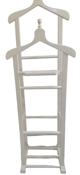 Dilsiz Uşak 18153 ÇİFT TEPE Model Parlak BEYAZ Lake Boya Askılık Kayın El Yapım - 2