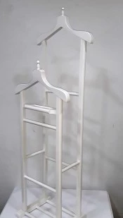 Dilsiz UŞAK 19735 ÇİFT TEPE 19735 Model Parlak KREM Lake Askılık Ahşap Kayın Torna El Yapı - 6