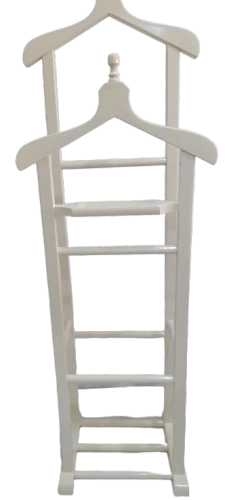 Dilsiz UŞAK 19735 ÇİFT TEPE 19735 Model Parlak KREM Lake Askılık Ahşap Kayın Torna El Yapı - 4