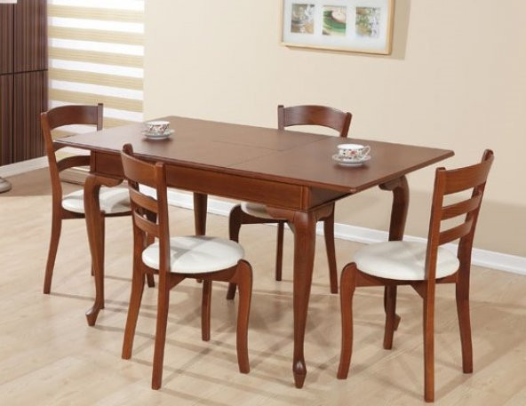 Masa 13732 Aslan ayak Model Tk Kayın Merdiven sandalye Parlak ceviz açıl Tabla - 5
