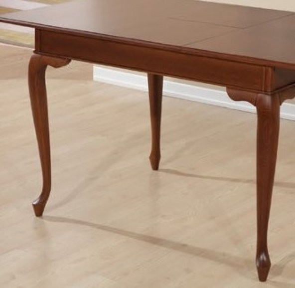 Masa 13739 ASLAN ayak model Klasik Kayın Açıl Parlak ceviz Kayın Kaplama Tabla - 2