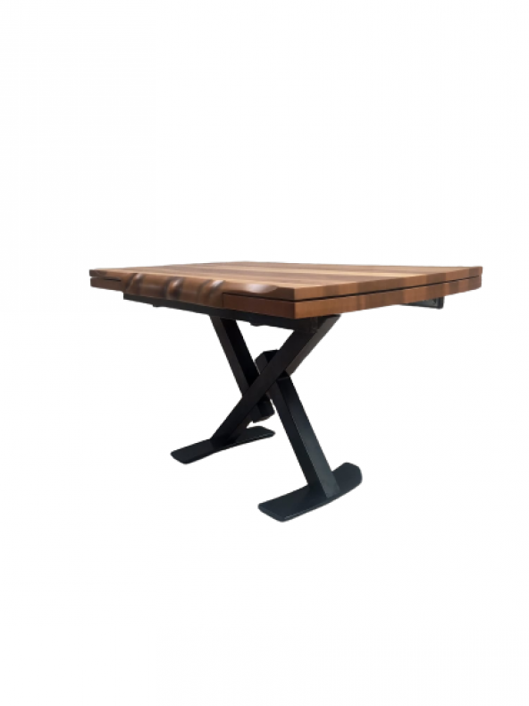 Masa 13763 KÜTÜK DESEN TK X metal ayak Yan Açıl Tabla Benc tel sandalye El Yapım - 7