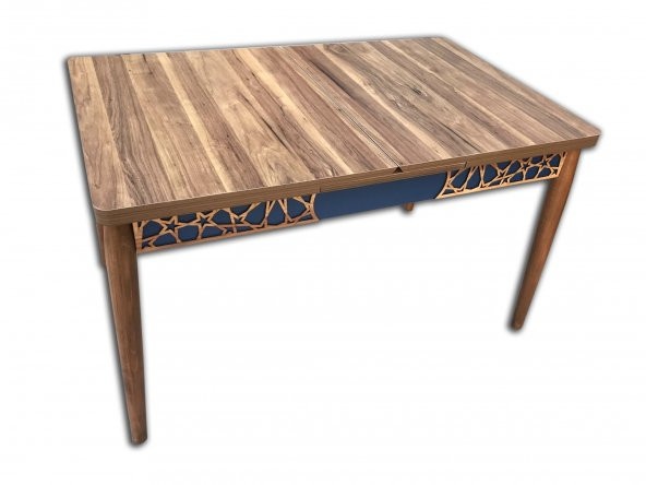 Masa 13779 MOTİF Model Kayın Retro Ayak Parlak Ceviz renk Orta Açıl Masa El yapım - Resim 2