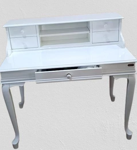 Çalışma Masa 13883 ST Klasik Model Kayın Aslan Ayak Beyaz Porselen Kulp El YapıM - 3