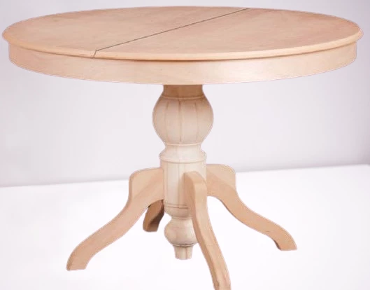Masa Baba 14559 ıhlamur Ayak Kayın Kaplama MDF Tabla Çap 120 Açıl El Yapım