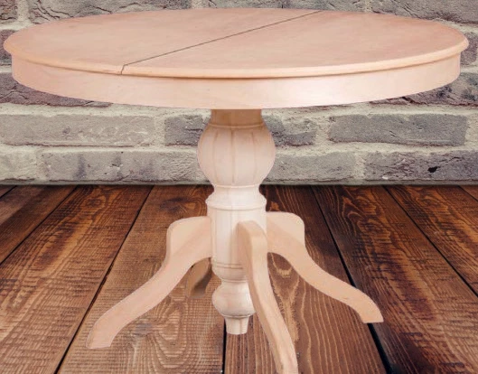 Masa Baba 14559 ıhlamur Ayak Kayın Kaplama MDF Tabla Çap 120 Açıl El Yapım - Resim 3