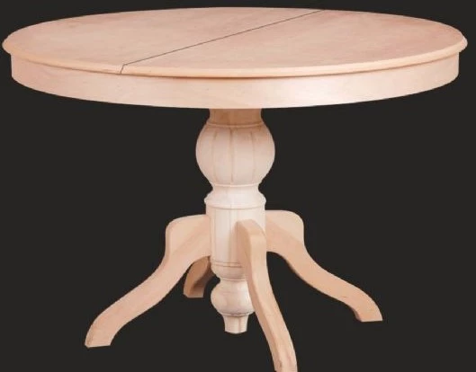 Masa Baba 14559 ıhlamur Ayak Kayın Kaplama MDF Tabla Çap 120 Açıl El Yapım - Resim 2