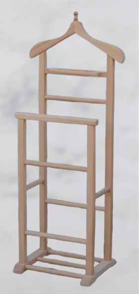 Dilsiz Uşak 17732 Çift Tepe HAVLULUK MODEL HAM Demonte Askılık Kayın El Yapım - 2