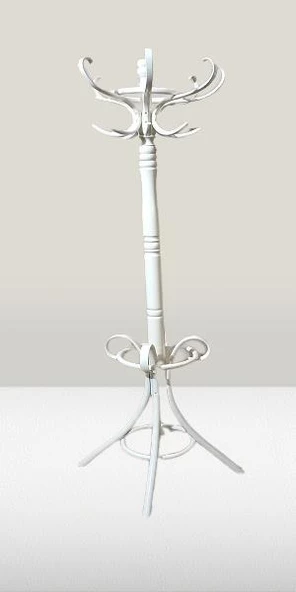 Askılık 19393 Bambu Modl DEMONTE Parlak Beyz Lake Boya Sağlam Şık Demont El Yapım - 6