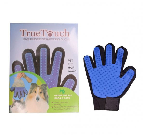 KEDİ KÖPEK ELDİVENİ MAVİ - 2