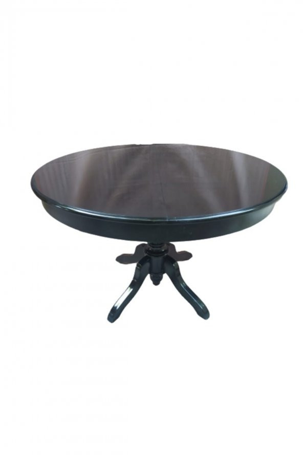 Masa Baba 14564 ıhlamur ayak Kayın Kaplama MDF Tabla Parlak Siyah Açılır El yapım - 5
