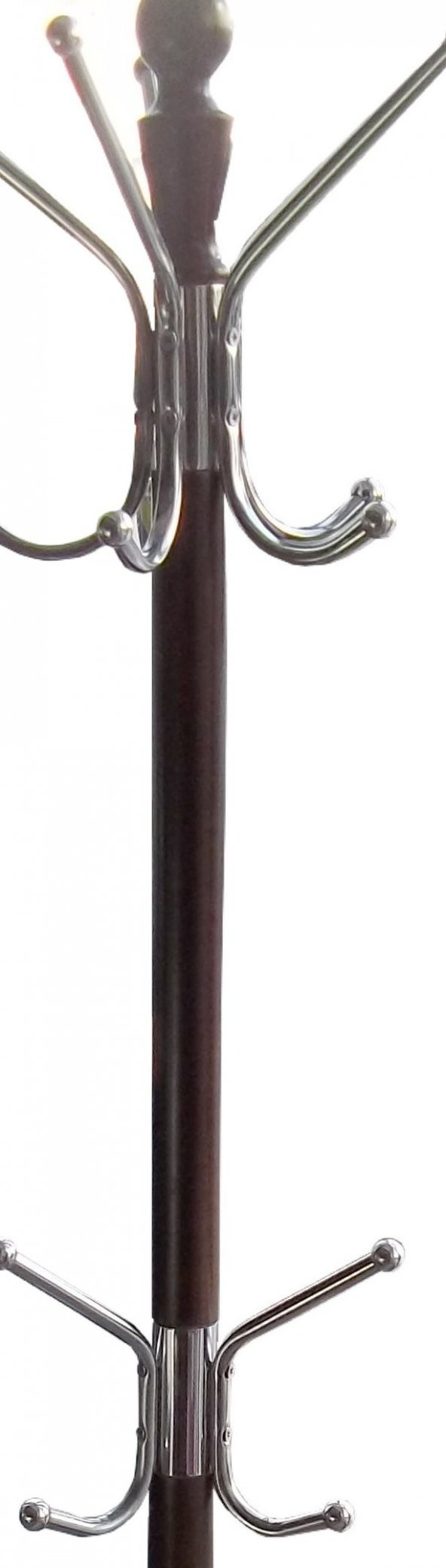 Askılık Ahşap 12373 Metal Model Parlak Ceviz Lake Boya DEMONTE Sağlam Şık El Yapı - 4