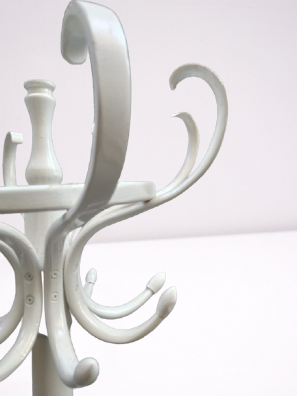 Askılık 19393 Bambu Modl DEMONTE Parlak Beyz Lake Boya Sağlam Şık Demont El Yapım - 3