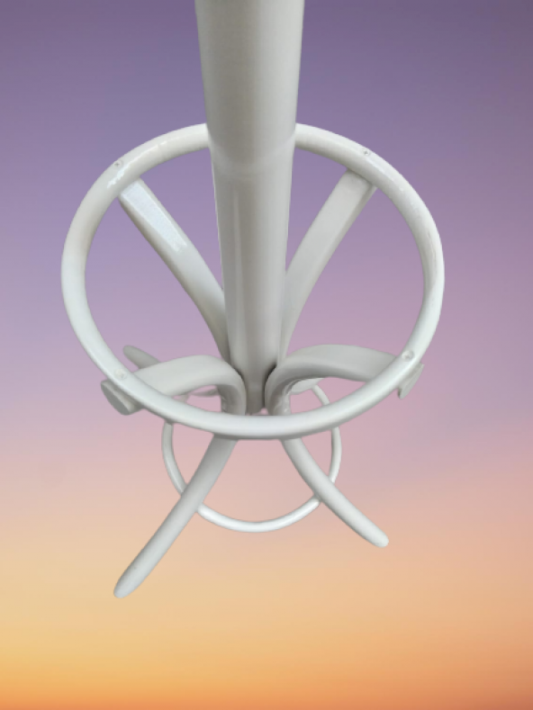 Askılık 19393 Bambu Modl DEMONTE Parlak Beyz Lake Boya Sağlam Şık Demont El Yapım - 8