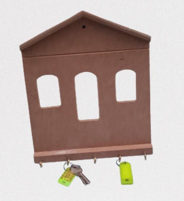 Hobi 90060 Dekoratif Model Anahtarlık Asma Kutu HAM Ahşap MDF El Yapım - 9