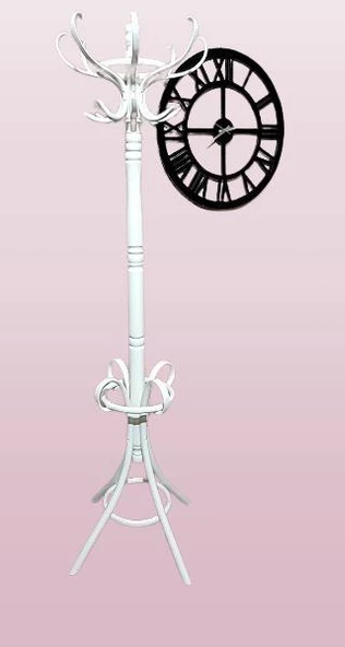 Askılık 19393 Bambu Modl DEMONTE Parlak Beyz Lake Boya Sağlam Şık Demont El Yapım - 7