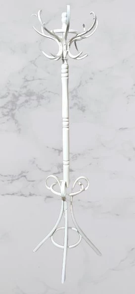 Askılık 19393 Bambu Modl DEMONTE Parlak Beyz Lake Boya Sağlam Şık Demont El Yapım - 2