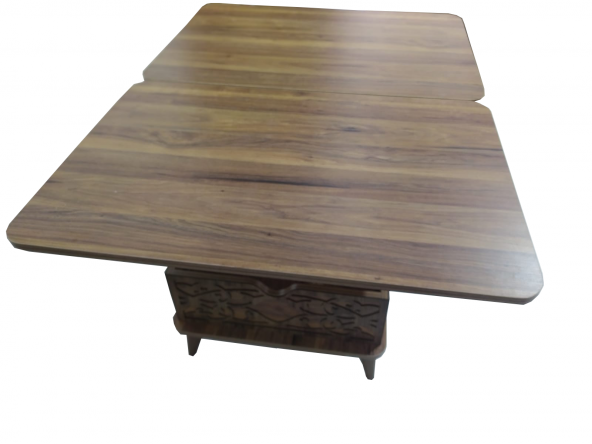 Akıllı Sihirli 17247 Fonksiyonl Hem masa hem orta sehpa Hard suntalem Koyu Ceviz - 4