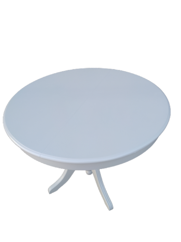 Baba Masa Ihlamur Ayak Açılır Klasik 120cm Ahşap MDF Parlak Beyaz Lake El yapım - 6