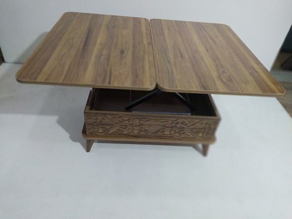 Akıllı Sihirli 17250 Sehpa Fonksiyonel masa orta sehpa Hard suntalem ceviz renk - Resim 6