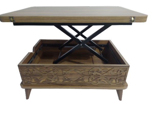 Akıllı Sihirli 17250 Sehpa Fonksiyonel masa orta sehpa Hard suntalem ceviz renk - Resim 7