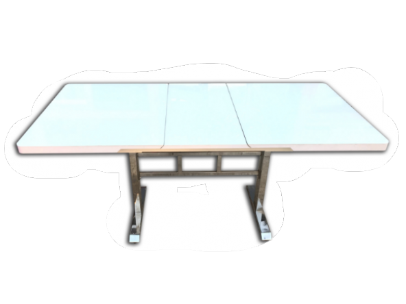Masa Orta AYAK 17909 Model Metal Nikelaj Glospan Cam Kelebek Yan Açıl EL Yapım
