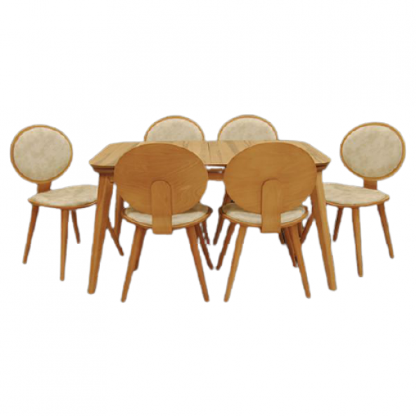 Masa-PAPEL 17776 Oval Sırt Klasik Sandalye Model Tk Kayın kaplam torna RETRO Açıl - 6