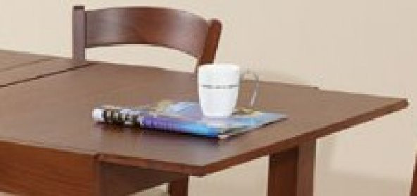 Masa-Sandalye 18140 aslan ayak Model Ceviz Akordiyon Açıl Masa Merdiven Sırt - Resim 2