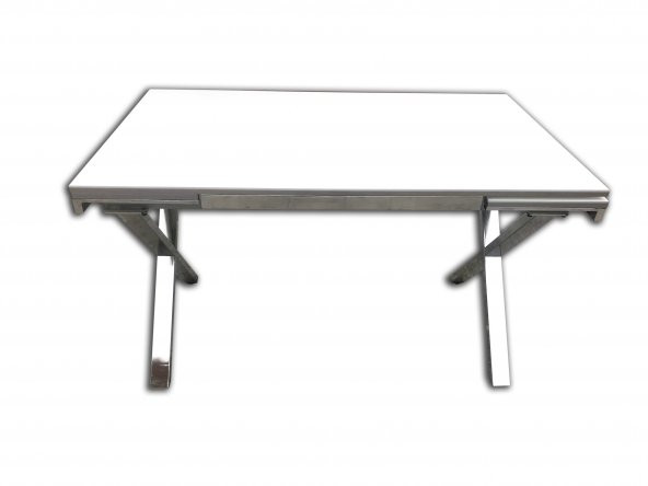 Masa 18120 Model Metal nikelaj X ayak glosspan tabla yan açılır El Yapım - 6