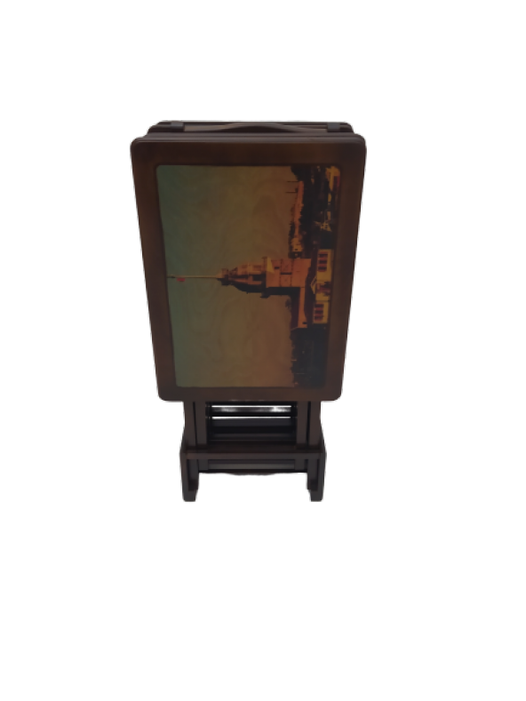 ÇANTA zigon 13692 DİKDÖRTGEN Resimli Model shpa Kayın Parlak Ceviz Natüre El Yapı - 6