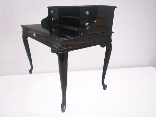 Çalışma Masa ST18447 Klasik Model Siyah Kayın Aslan ayak Porselen Kulp El yapım - 5