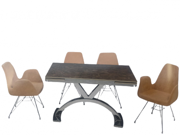 Masa ST İNCİ SNT C Model Metal Nikelaj Ayk Masa Metal NİLÜFER POLİÜRETAN Sandaly