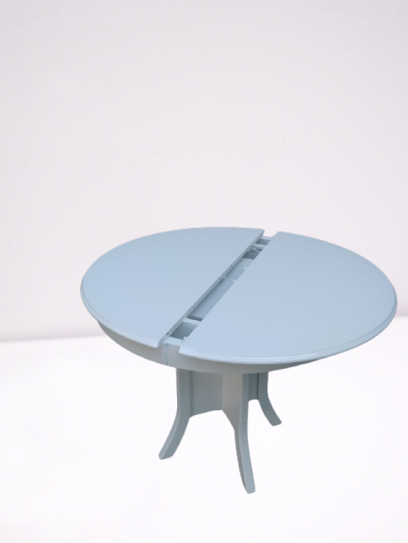 Baba kutu ayak Masa 18347 ST Klasik model MDF Tabla Natüre Beyaz Açılır el yapım - 6