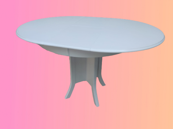 Baba kutu ayak Masa 18347 ST Klasik model MDF Tabla Natüre Beyaz Açılır el yapım - 7