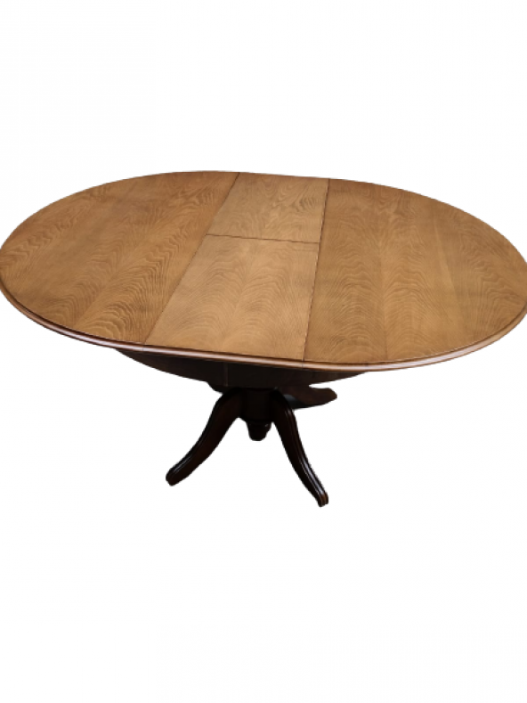 Masa Baba 19329 ST Klasik Model Kayın MDF Tabla Ihlamur Ayak Ceviz Boya Açılı - 6