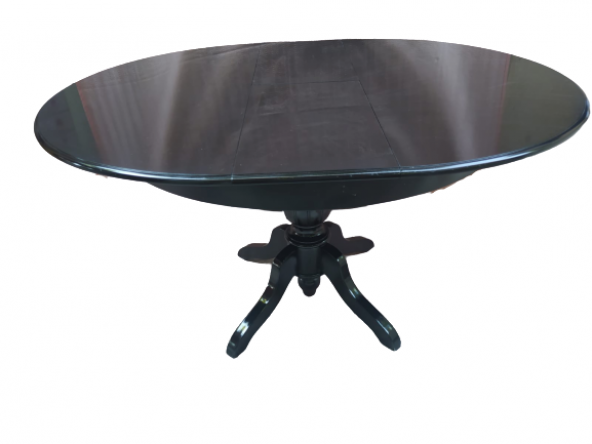 Masa Baba 19408 Klasik MDF açılır tabla Ihlamur Aslan ayak Parlak Siyah El Yapım - Resim 2