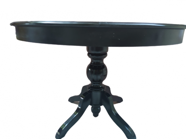 Masa Baba 19408 Klasik MDF açılır tabla Ihlamur Aslan ayak Parlak Siyah El Yapım - Resim 3